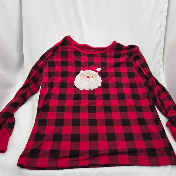 🎅🏻 Cozy Tebbiss Buffalo Plaid Santa Long-Sleeve Tunic Top - Picture 2 of 5